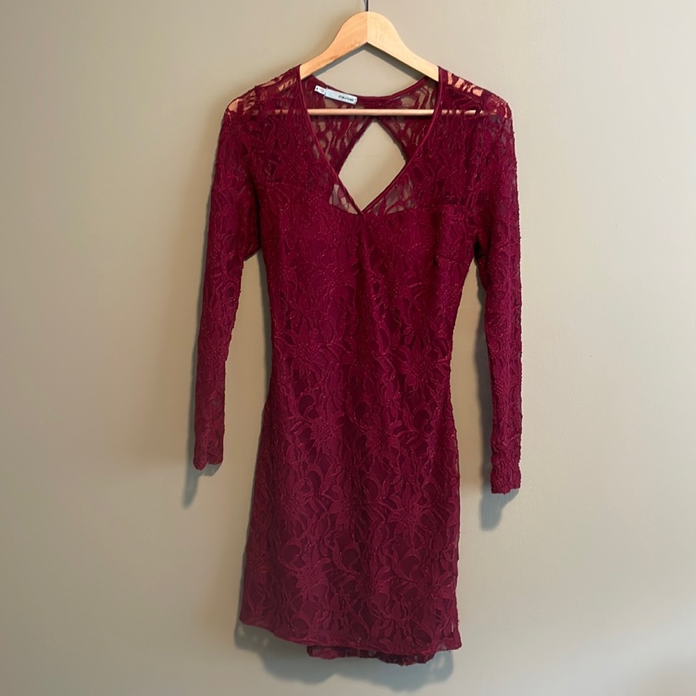 Maurice’s lace open back bodycon dress